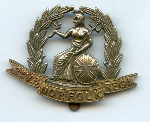 2nd Volunteer Battalion Norfolk Regiment. Cap Badge