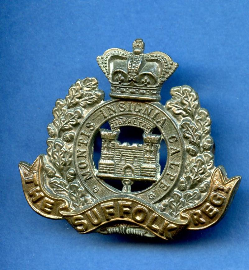 The Suffolk Regiment Q.V.C.  Cap Badge