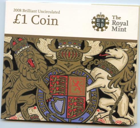 2008  UK Brilliant  Uncirculated  £1 Coin