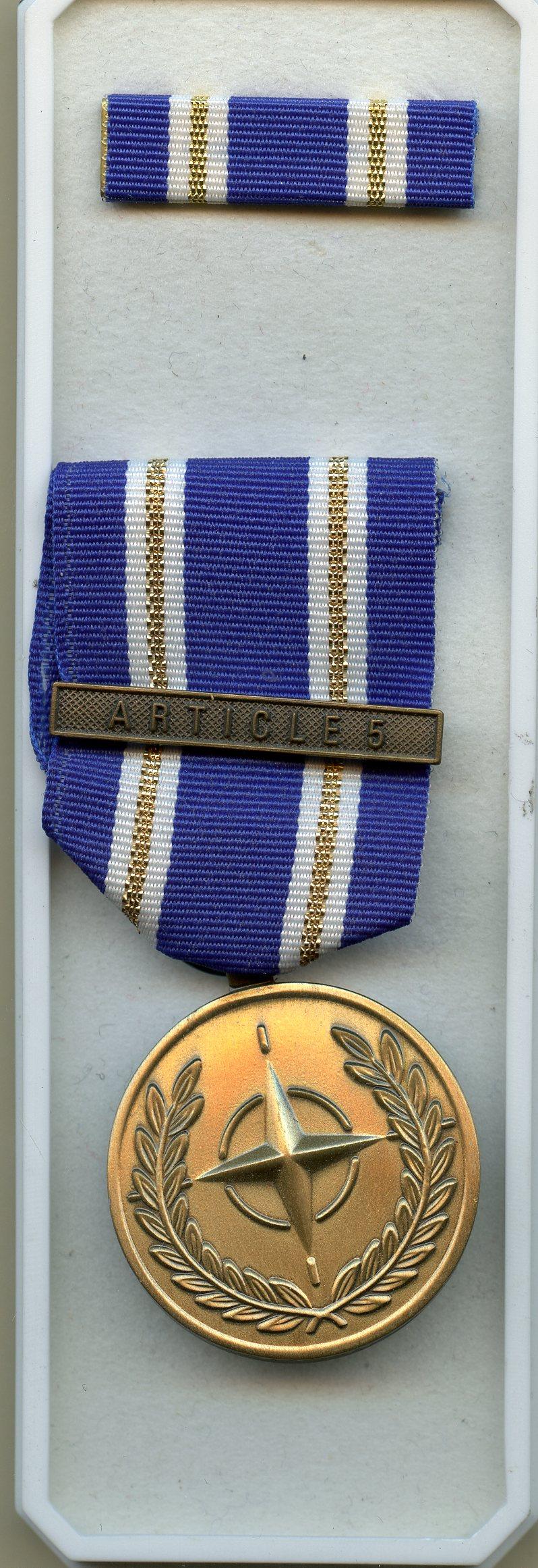 Nato Service Medal.  Bar Non Article 5