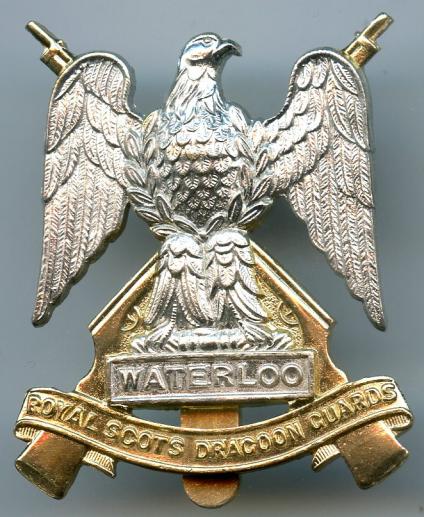 Royal Scots Dragoon Guards Anodised Cap Badge