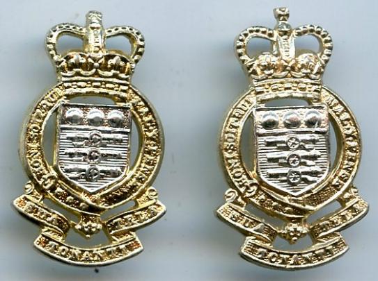 Pair of Royal Army Ordnance Corps RAOC. Collar Badges