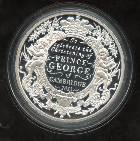 UK 2013 Christening of Prince George Silver Proof  £10 Coin