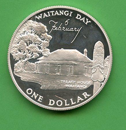 New Zealand 1977 Silver Proof $1 One Dollar Coin