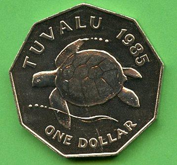 Tuvalu 1985 $1 One Dollar Coin