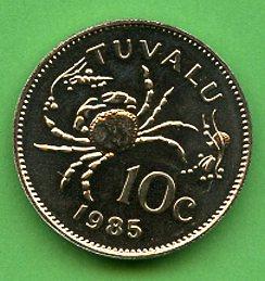 Tuvalu 1985 Ten Cents Coin