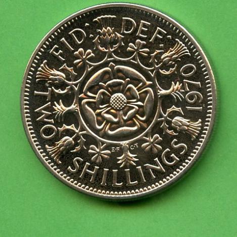 UK 1970 Elizabeth II  Proof Florin Coin