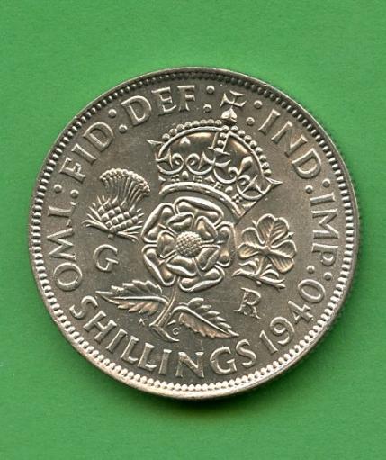 UK 1940 George VI  Florin Coin