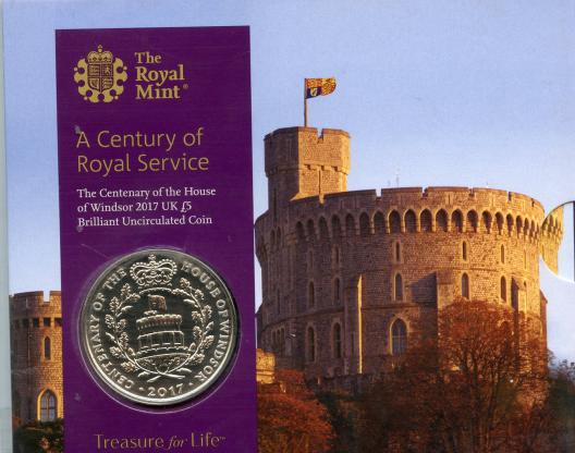 UK 2017 Brilliant Uncirculated £5 Coin. A Century of Royal Service