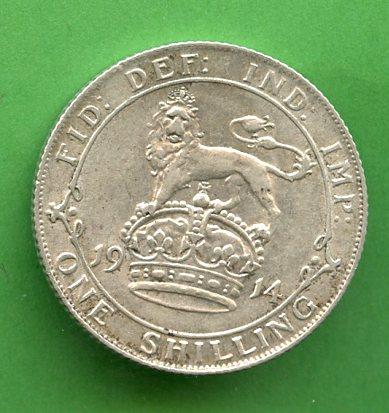 U.K. 1914 Shilling Coin