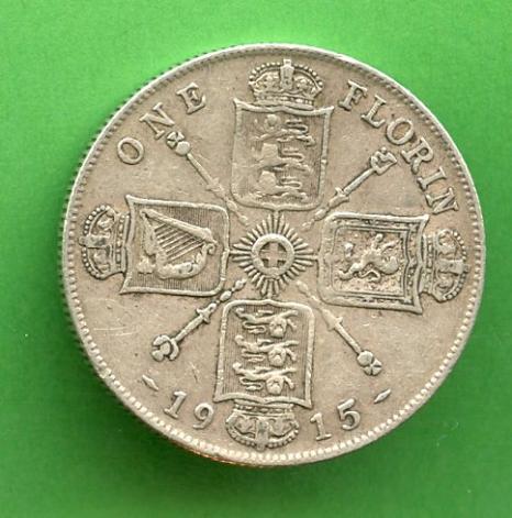 U.K. 1915 Florin Coin