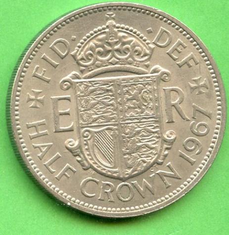 U.K.  Half Crown Coin 1967