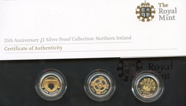 UK 2008 25th Anniversary £1 Silver Proof Collection Set: Northern Ireland