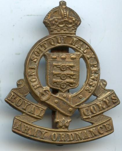 Royal Army  Ordnance Corps Cap Badge 1947-49