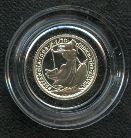 1998 UK Silver Proof Britannia 20 Pence Coin