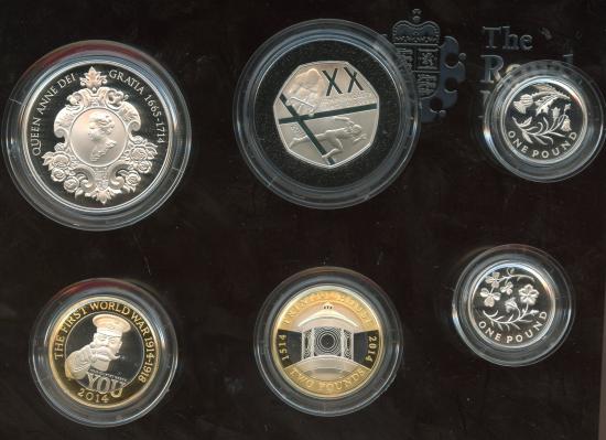 UK 2014 Royal Mint Silver Proof Coin Set