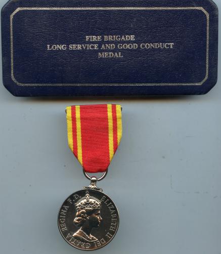 Fire Brigade Long Service Medal In Box Of Issue