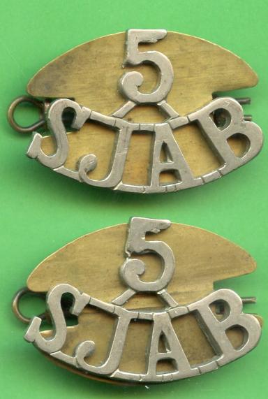 Pair of St John's Ambulance Brigade Shoulder Title Badges