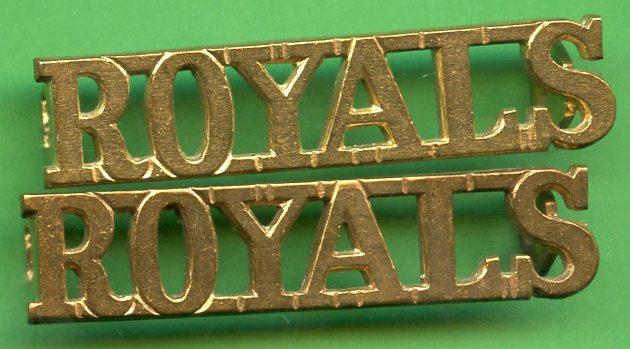 The Royals Regiment Shoulder Title Badges