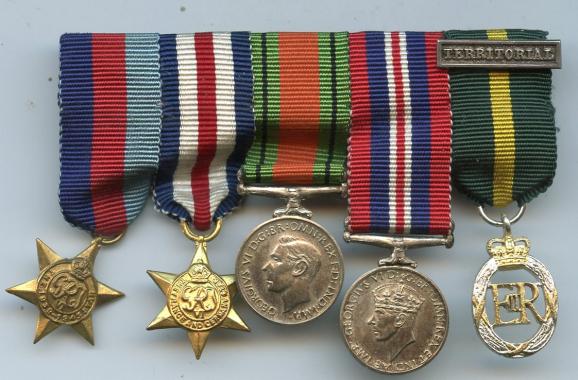 Group of 5 WW2 Miniature Medals