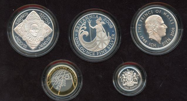 U.K.2008 Family Silver Proof Coin Collection