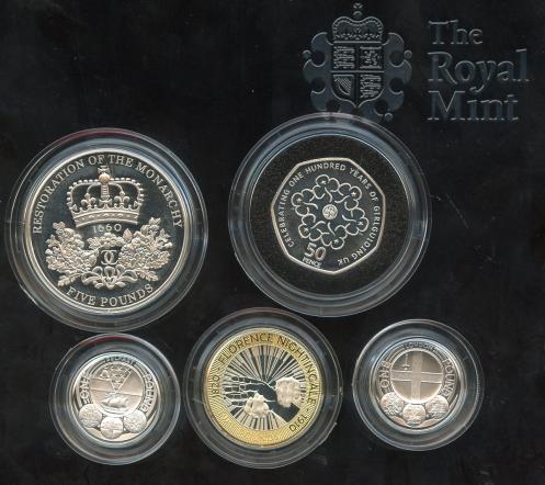 U.K. 2010 United Kingdom Piedfort Silver Proof Coin Set