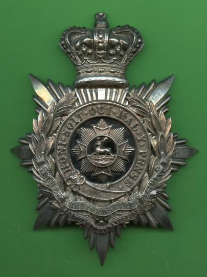 The Bedfordshire Regiment,3rd Volunteer Battalion Officer’s Helmet Plate 1883-1901,