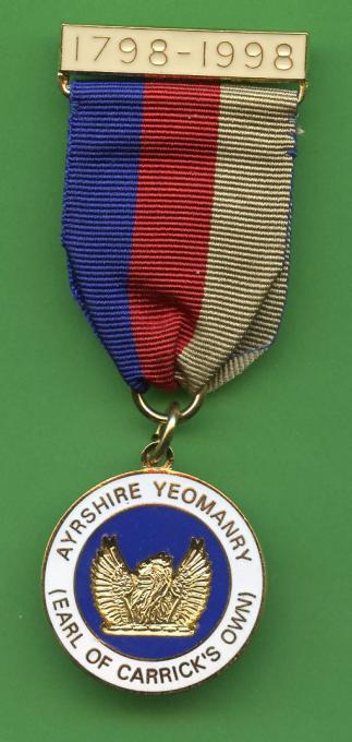 Ayrshire Yeomanry 200th Anniversary Medal 1998