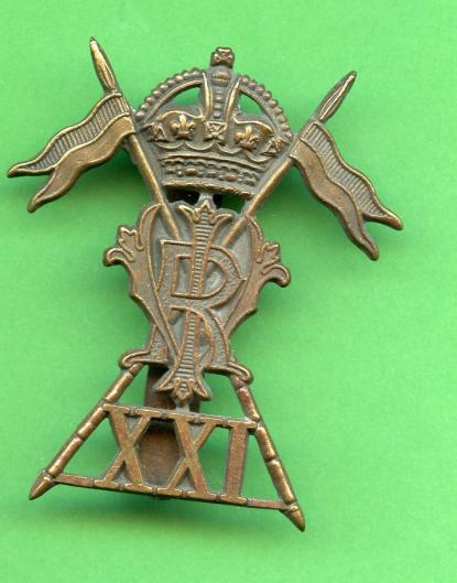 21st Lancers Empress of India's Cap Badge