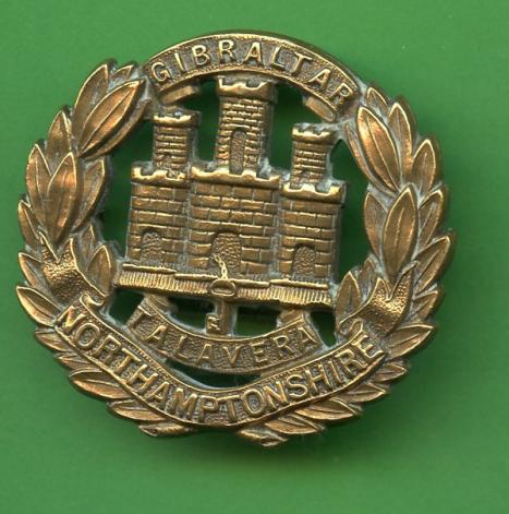 Northamptonshire Regiment Brass Cap Badge