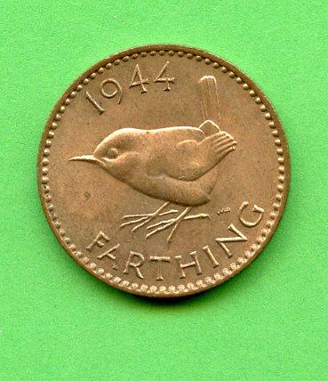 UK George VI 1944 Farthing Coin