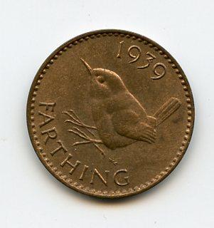 UK George VI 1939 Farthing Coin