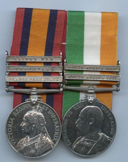 Boer War Pair of Medals To Pte T Culyer, 1st Royal Dragoons