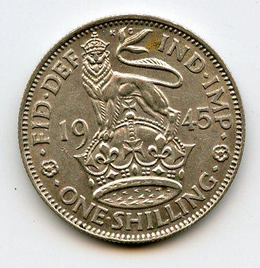 U.K. 1945  George VI Shilling Coin
