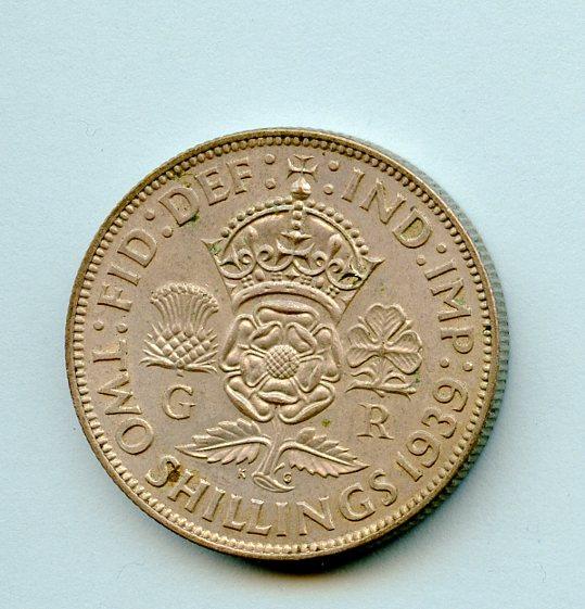 UK 1939 George VI Florin Coin