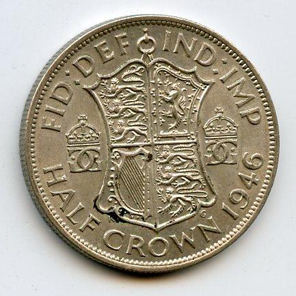 U.K. 1946 George VI Half Crown Coin