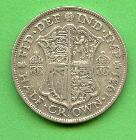 U.K. 1931 George V Half Crown Coin