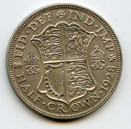 U.K. 1928 George V Half Crown Coin