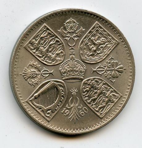 UK 1960 Queen Elizabeth II  Crown Coin