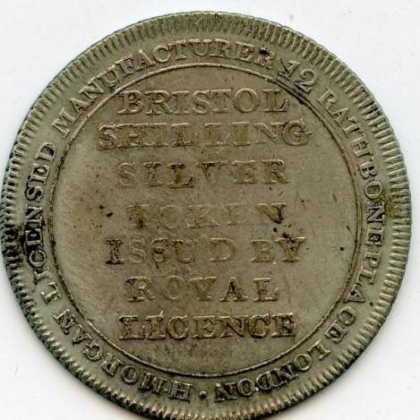 Bristol Silver Shilling Token 1811