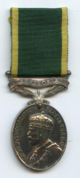 Territorial Efficiency  Medal George V :Bmbr T Broome.Royal Artillery