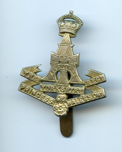 Prince of Wales Own Yorkshire Regiment Cap Badge