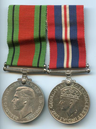 WW2 Defence & War Medal 1939-45 Pair of Medals