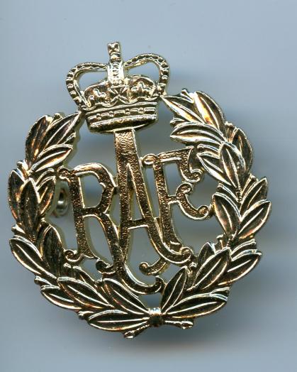 Royal Air Force Queen's Crown Anodised Cap Badge