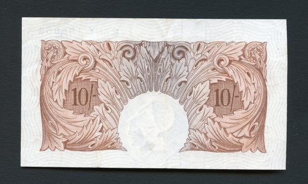 Bank of England Ten Shillings Note  November 1955