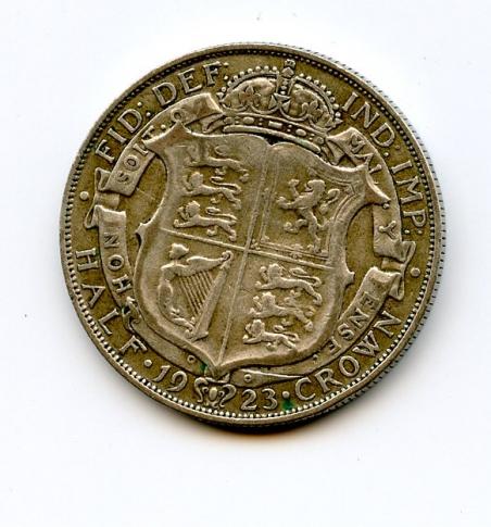 U.K. 1923 George V Half Crown Coin