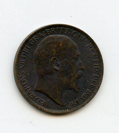 UK Edward VII  1906 Farthing Coin
