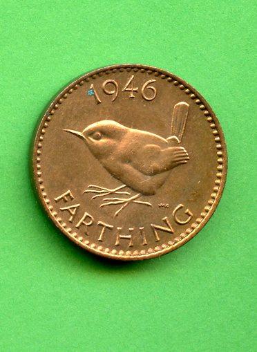 UK George VI  1946 Farthing Coin