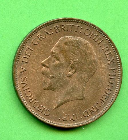UK  1930 George V One Penny Coin