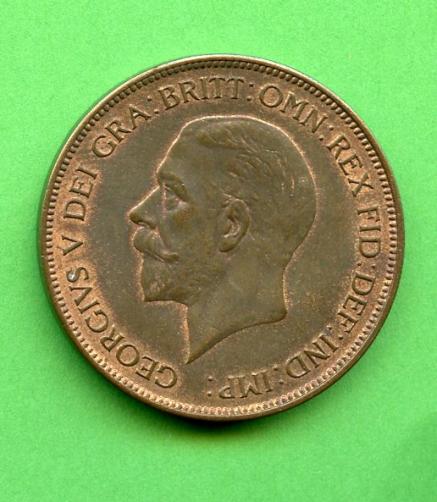 UK  1935 George V One Penny Coin